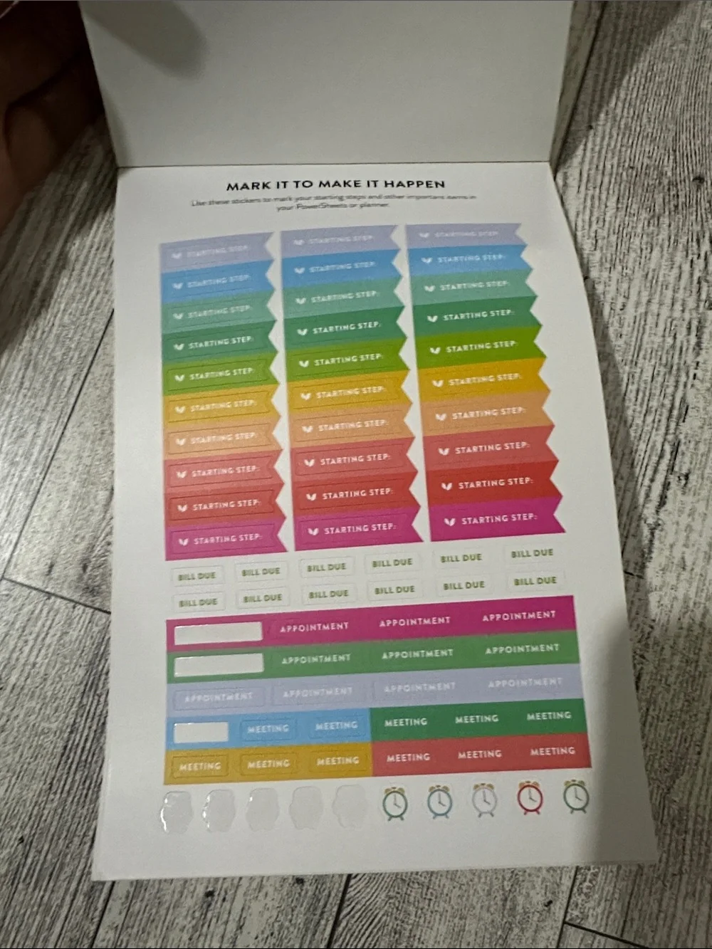 Goal Setting Sticker Book - Pink & Gold Striped